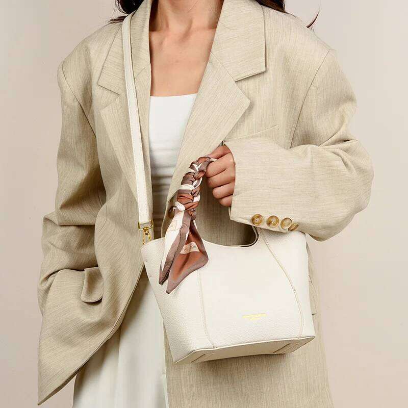 New High Quality Portable Bucket Women S Casual Solid Color Shoulder Bag Fashionable And Easiest For Match Crossbody Ba