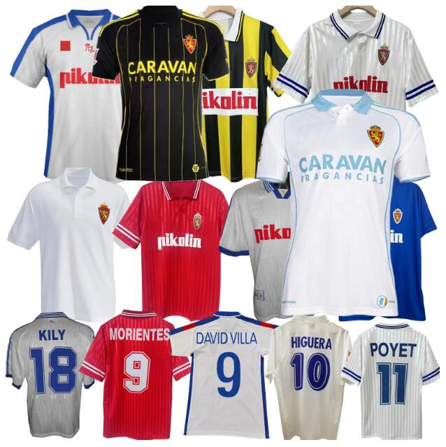 1992 1993 1994 1995 1996 1997 1998 2004 2025 2026 Real Zaragoza Soccer Jerseys GARITANO GUTI HIGUERA MORIENTES DANI GOMEZ PARDEZA POYET football men kids shirt