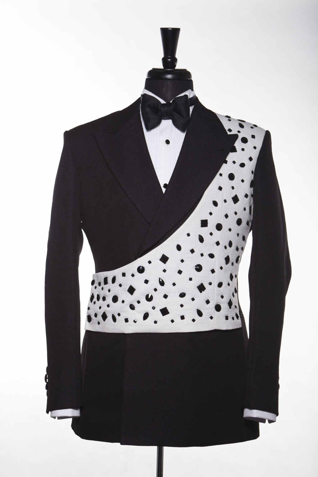 Unique Diamond Men Suit Peaked Lapel 2 Pcs Jacket Pants Wedding Grooms Tuxedos Special Occasion Customized