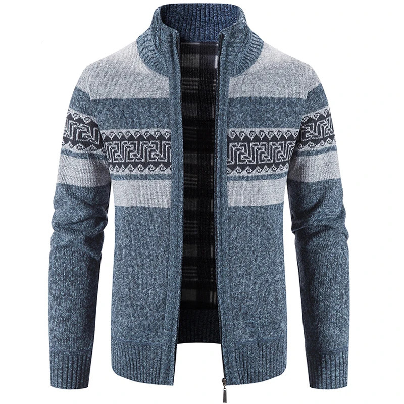 Knitted Cardigan For Men in Autumn and Winter Korean Sweater Stand Collar Joker Casual Coat Mens 250819
