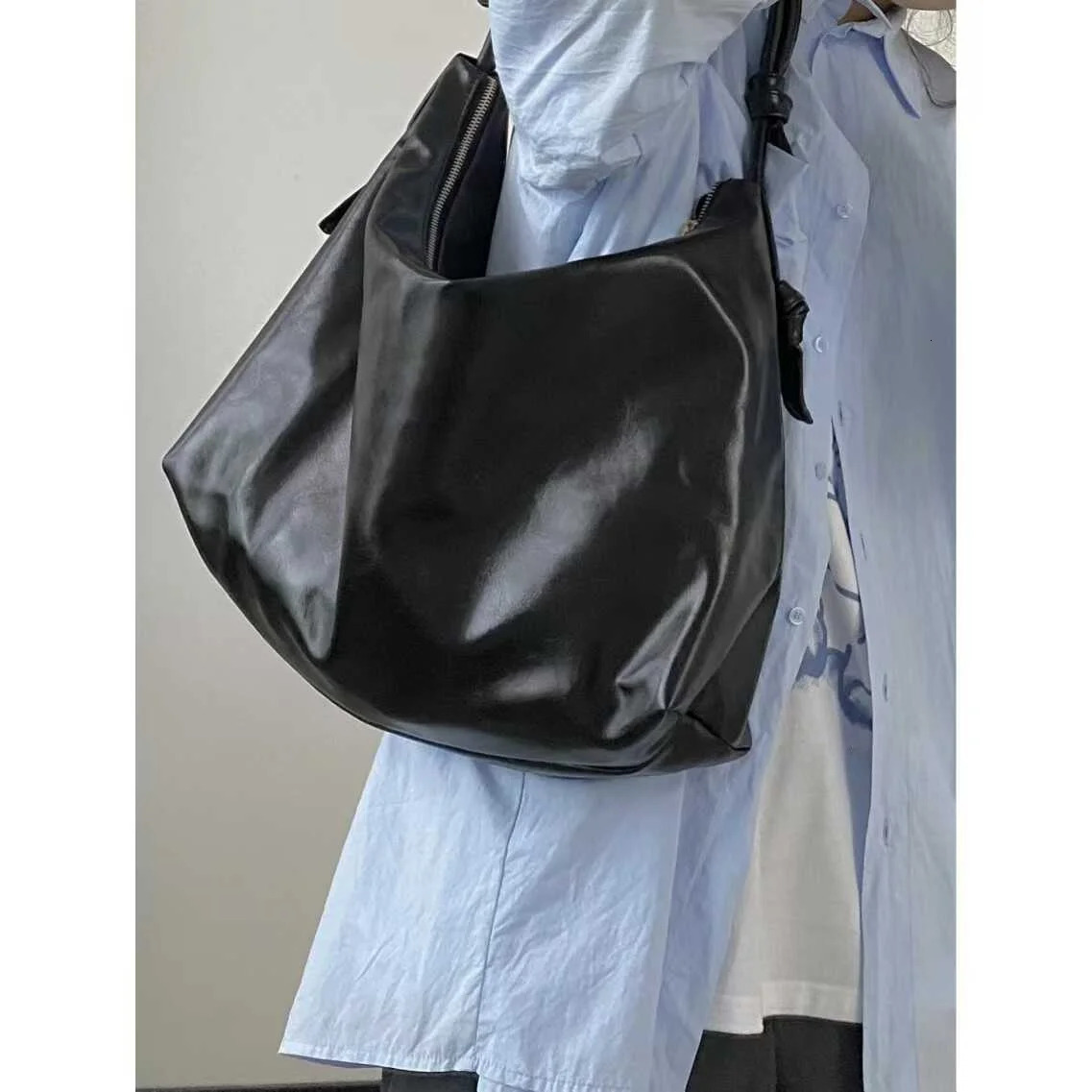 Trendy Soft Leather Tote Womens Bag Large Capaci Single oulder Bag Korean Sle Casual Handbag Faionable All-Match 250818