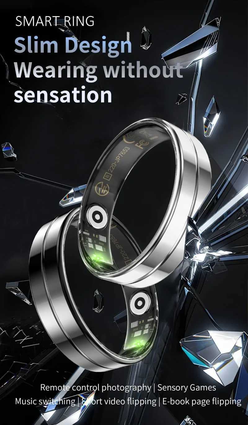 11 LED Display Ring for Women and Men Stainless Steel Rings Oxygen Saturation Electronic Praise Heart Rate Waterproof 2025 New W250819