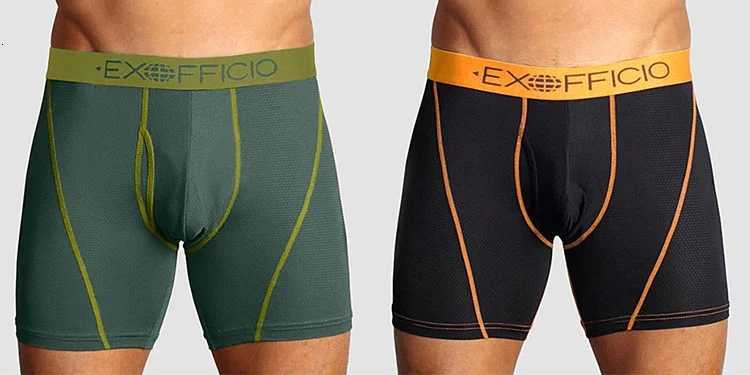 2 Pack ExOfficio Men Underwear Mens Sport Mesh 6 Boxer Brief Breathable Lightweight Quick Drying Mens Underwear USA Size S-XXL W250819