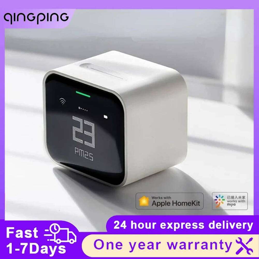 Qingping Smart Air Detector Lite CO PM Temperature Humidity Monitor Touch Screen Works With Apple Homekit Mi Home APP