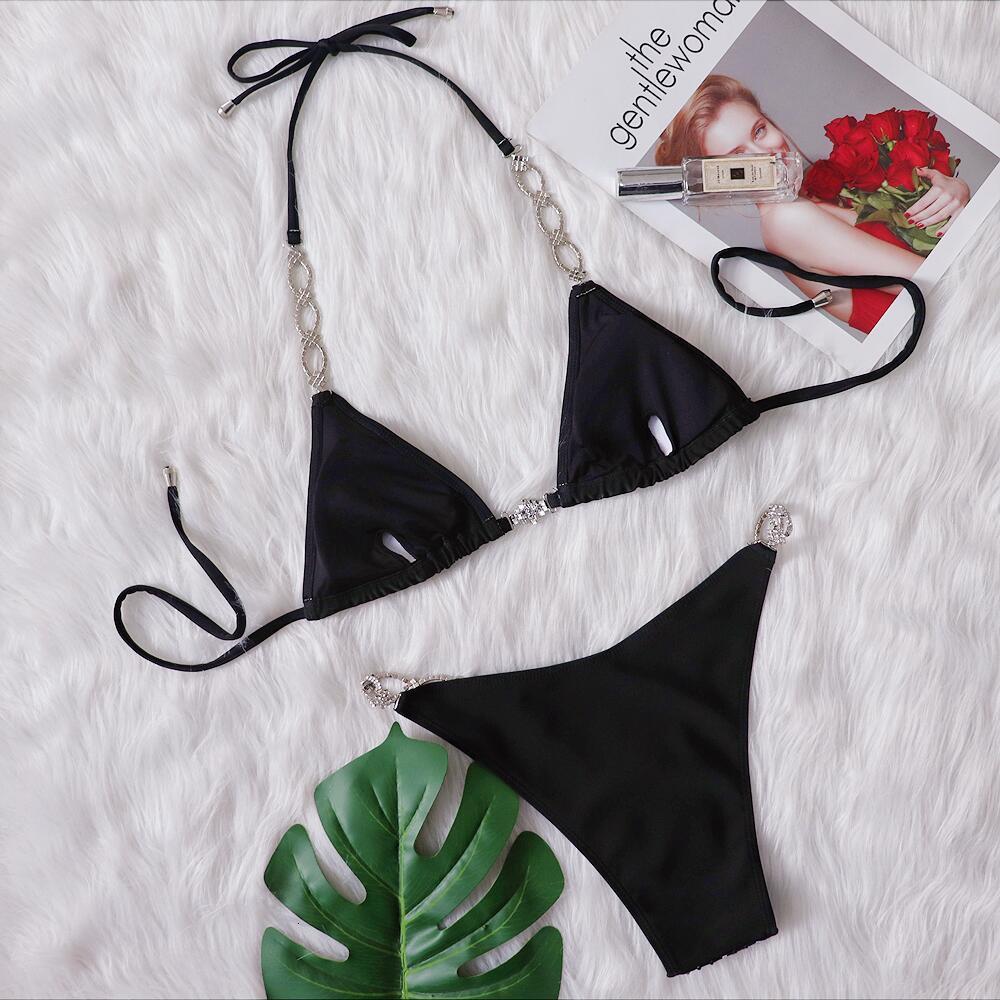 NPC IFBB Competition Bikini Posing Suit for Women Rhinestone Connectors Scrunch Bikini 250317