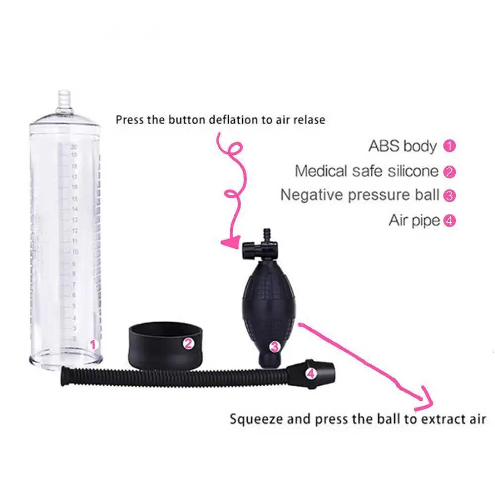 Penis Pump Vacuum Pump for Penis Enlargement Male Enhancement Erection Dick Cock Pump Masturbator Penis Trainer Adult Sex Toys XJ250819