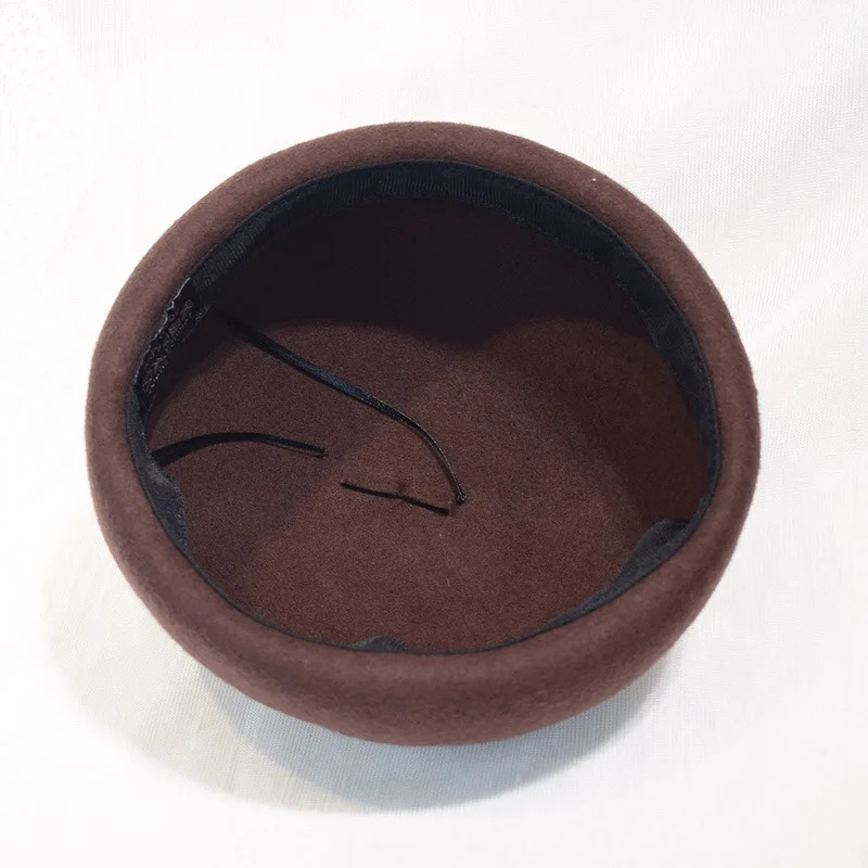 French Style Beret Hat for Women Winter Hats Classical Warm Wool Cap Beret Ladies Beanie Cap Pillbox Hat Dress Fascinator Hat 250819