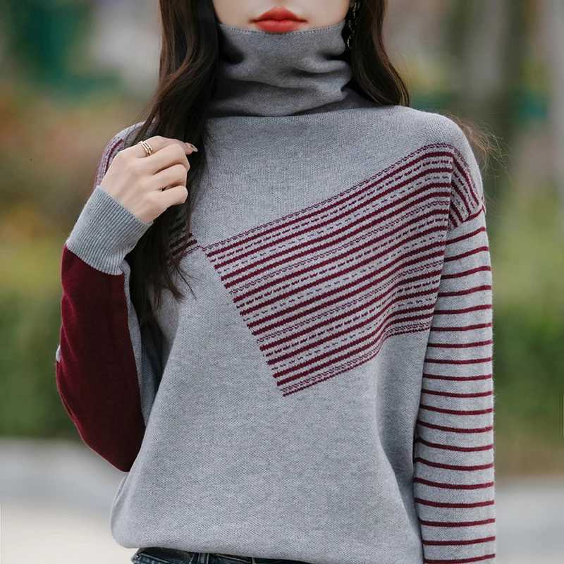2024 Autumn and Winter Turtleneck Cashmere Sweaters Women Long Sleeve Cashmere Sweaters Women XJ250819