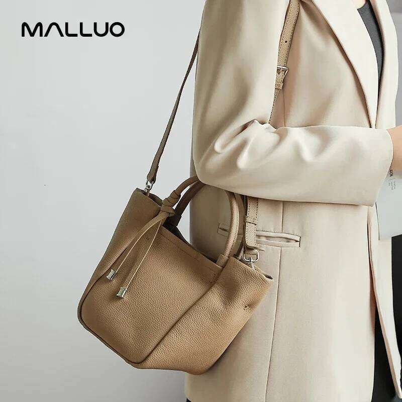 Women Natural Cow Real Leather Shoulder Bag Female Retro Casual Cowhide Handbag Ladies Fashion Office Work Crossbody Bags Lady