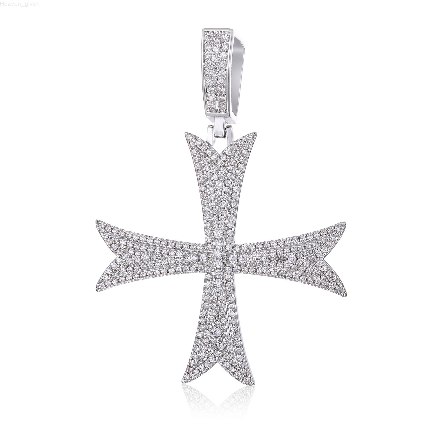 Wholesale High Quality Fashion Luxury Iced Out Moissanite/Zircon Cross Pendant for Necklaces