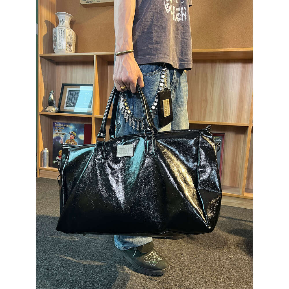 Designer Bag Tote Bag Shoulder Bag Chillhigh B Black Cracked Leather PU Simple Crossbody Handheld Large Capacity Travel Gym Bag