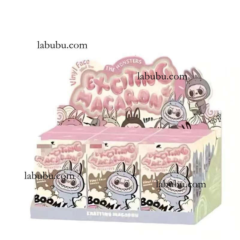 Labubu Bubble Mart Vinyl Face Ornament Macaron First Generation Plush Toy Doll Figure