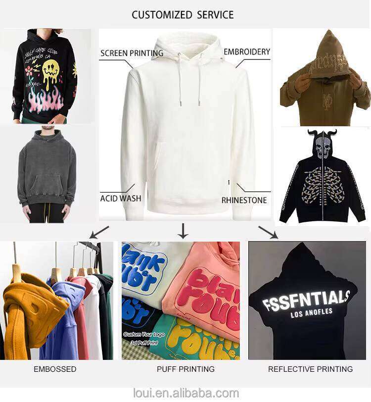 Men's High Street Hip-Hop Hoodie European American Style Winter Loose Fit Jacket Washed Distressed Design Hole Polyester/Cotton