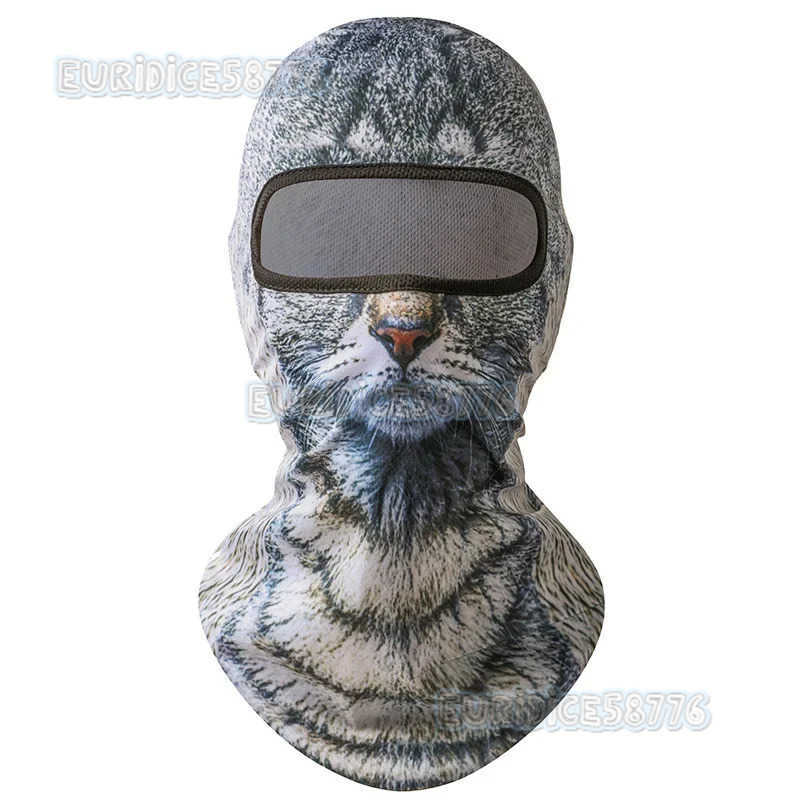 Outdoor Cycling Mask Unisex Summer 3D Animal Portrait Triangle Mask Sports Outdoor Neck Scarf Wind Sand Dustproof Helmet Lining H250819