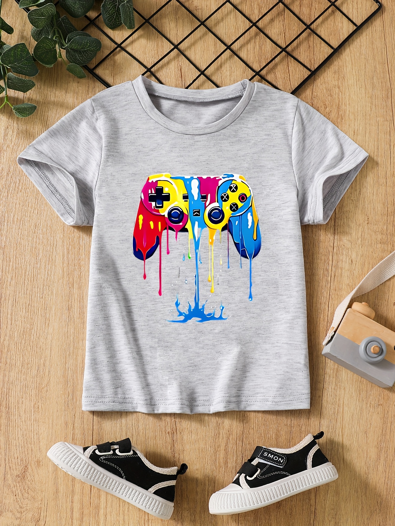 T-shirts Boys' Short-Sleeve Tee Set: Three Graphic Print Game Console Shirts