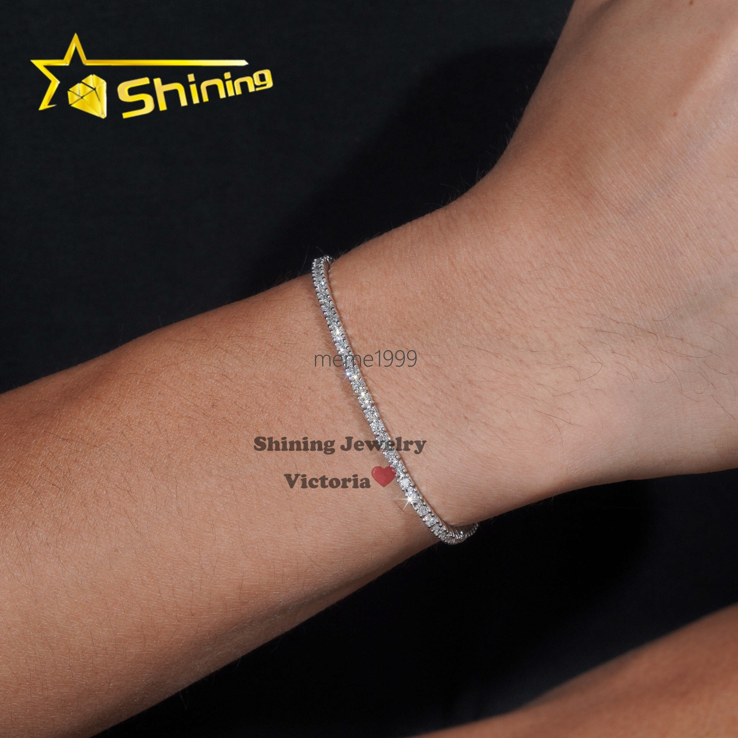 Custom High Quality Fine Jewelry Hip Hop Chain Lab Grown Diamond Tennis Necklace 10K 14K 18K Real Gold 2MM Tennis Bracelet