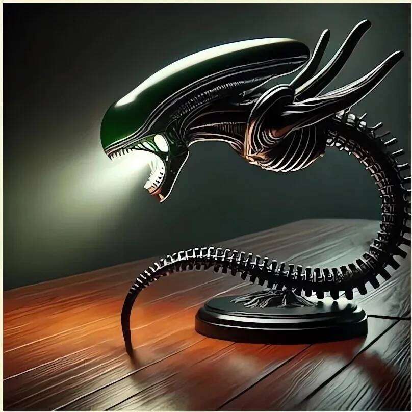 2025 Uniquely designed alien creature bedroom home lamps, resin decorative items and ornaments
