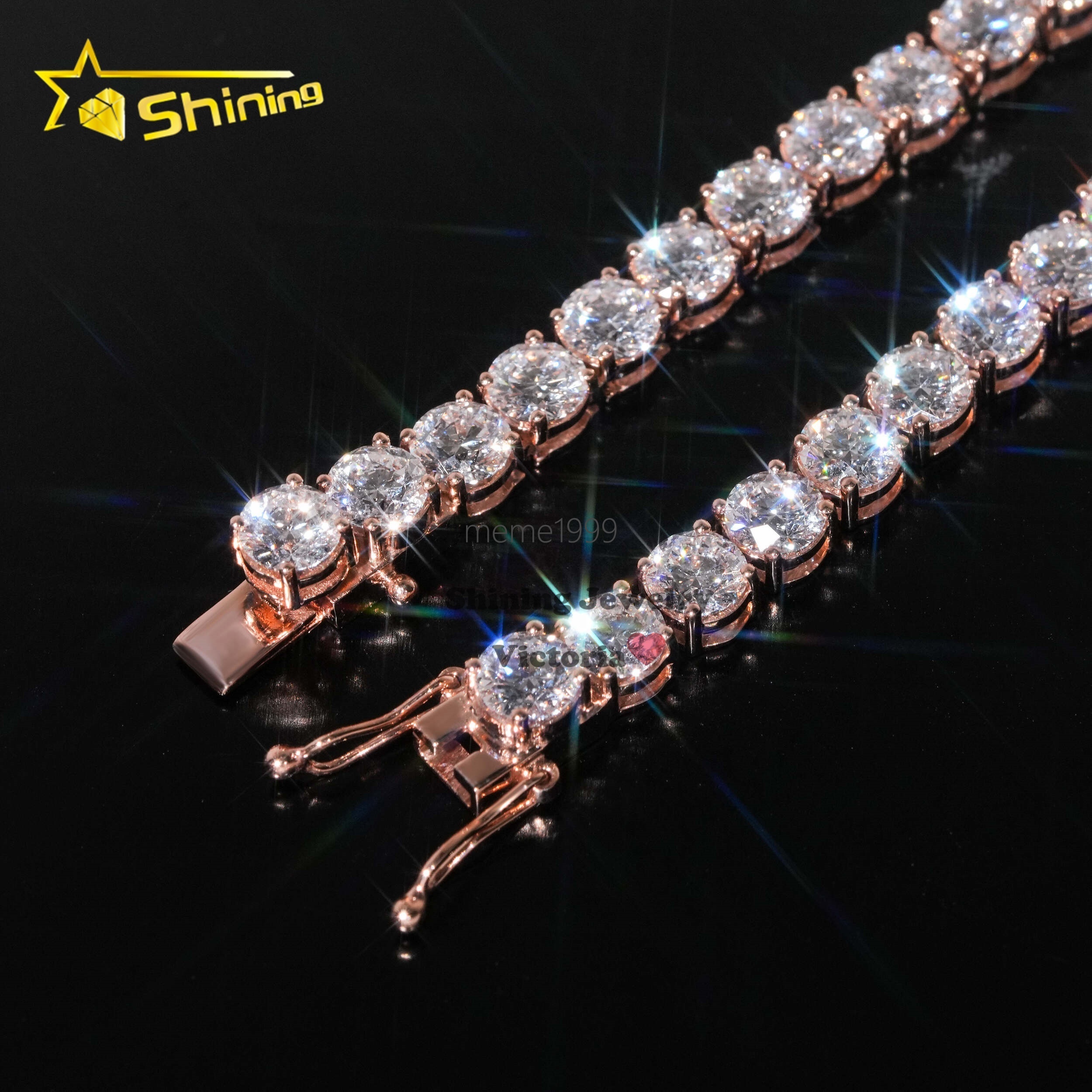 Custom Iced Out Diamond Hip Hop Jewelry Tennis Chain 5MM 10K Real Soild Gold Lab Grown Diamond Tennis Necklace