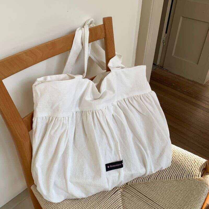 Neighboring Sister Star Same Sweet Style Large Capacity Handbag Texture Girl Shoulder Korean Canvas Bag