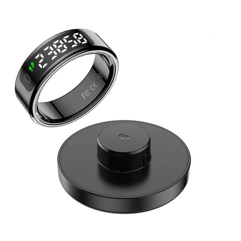 AMZSA R11R12 Smart display Ring Men Women with Wireless Charging stand Health and Sleep Monitor 5ATM Waterproof Multi-sport Mode W250819