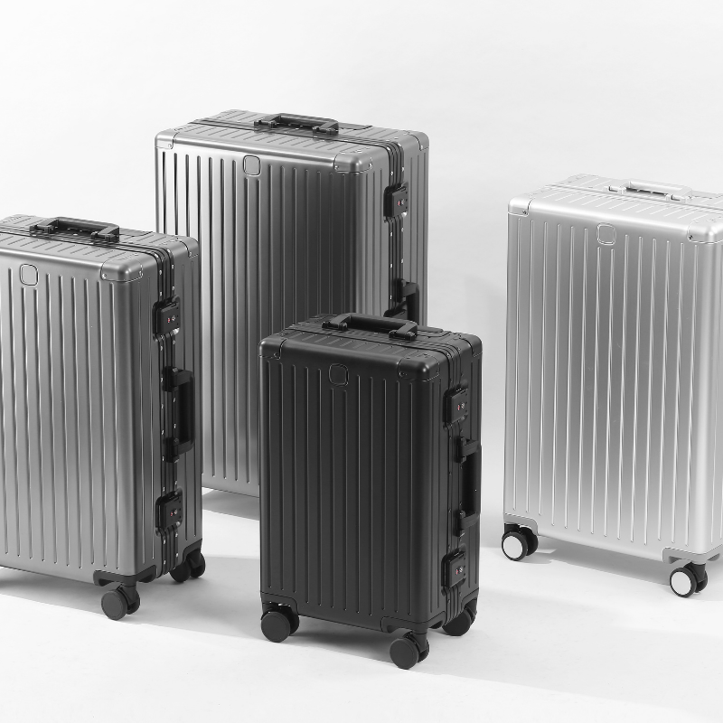 Durable Aluminum Magnesium Alloy Luggage: Thick Anti-Scratch & Wear Resistant Pull Rod Travel Case for Men & Women