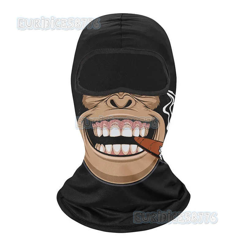 Motorcycle Balaclava 3D Print Multi-function Moto Full Face Cover Windproof Skiing Masks Cycling Biker Hood Cap Men Helmet Liner H250819
