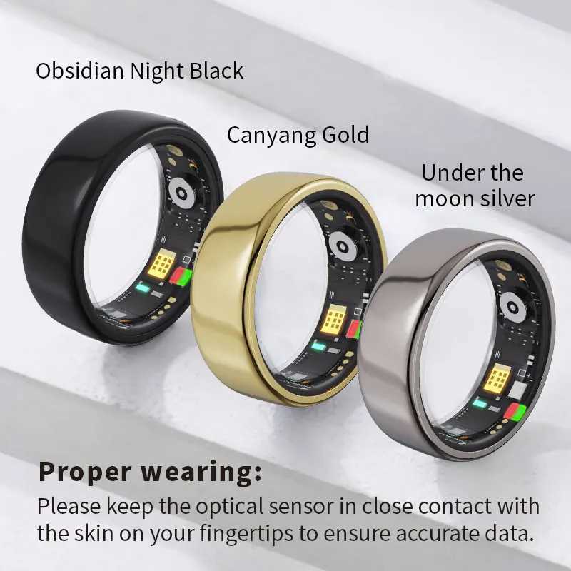 Smart Ring Multi-sports Modes Pedometer Fitness Tracker Health Monitoring IP68 Waterproof Military Grade Smart Ring W250819
