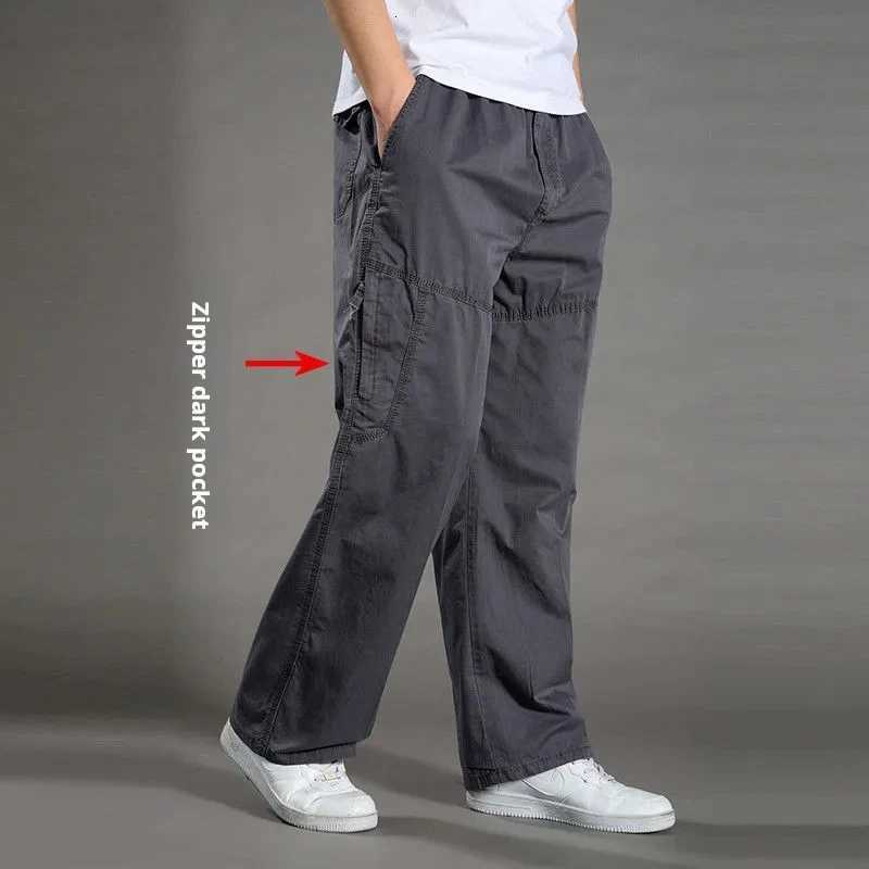 95% Cotton Mens Cargo Pants Summer Work Wear Spring New In Large Size Casual Climbing Joggers Sweatpants Men Autumn Trousers W250819