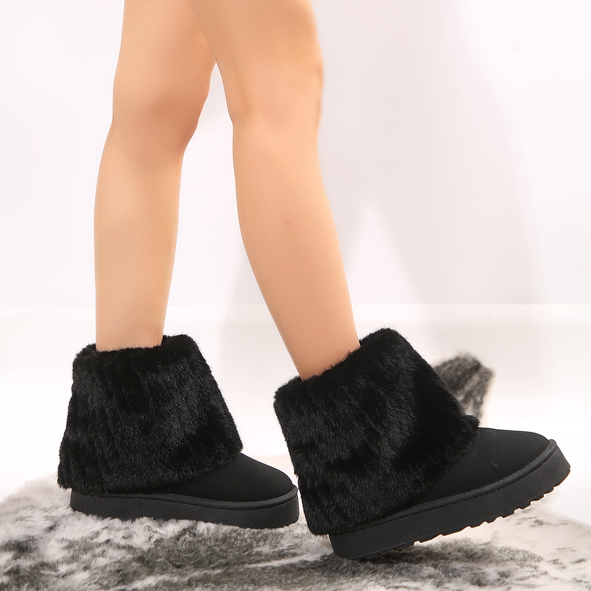 hot Free delivery designer woman cotton boots Snow boots with short tube thick sole and plush comfortable cotton boots