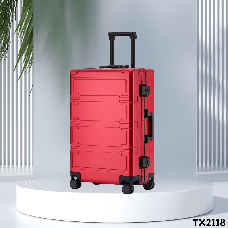 Stylish Durable Aluminum Suitcases: Versatile Travel Companion With Secure Locks and Smooth Rollers