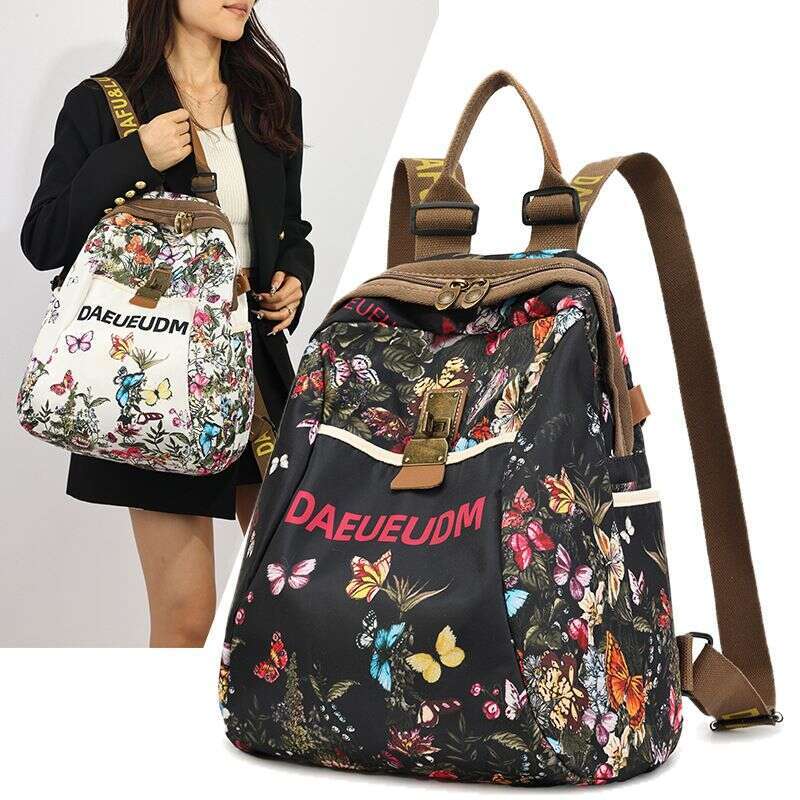 2025 New Printed Ink Painting Bag, Lightweight Fashion, Women's Multifunctional Travel Bag