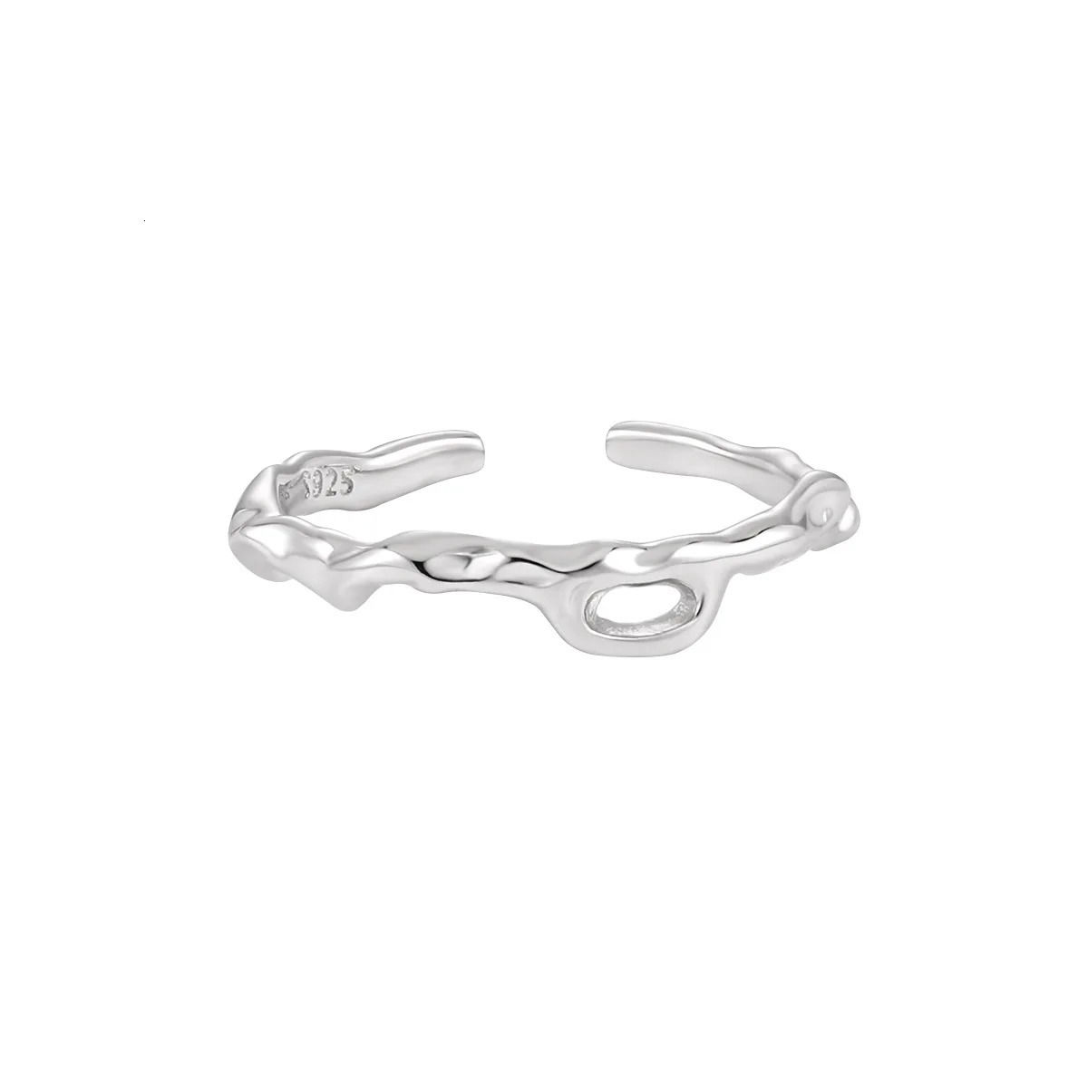 SHANICE Individualized INS Cool Style Double Layer Hollow Foldable Plain Ring 100% S925 Sterling Silver Open Ring Female 250815