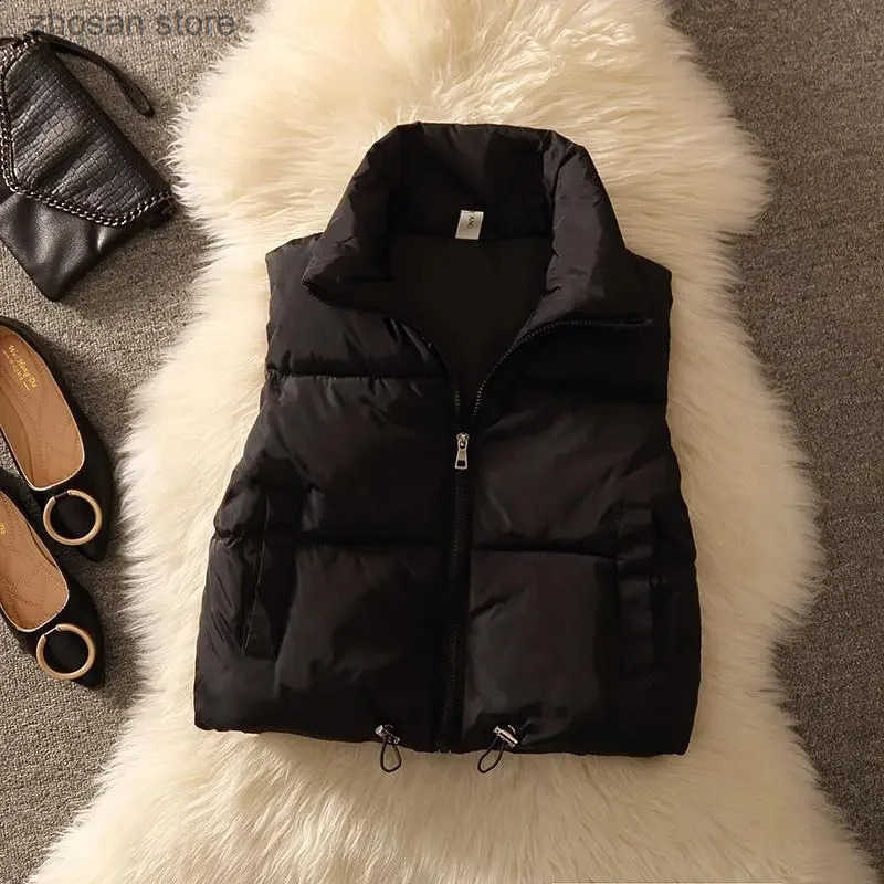 Fashion Womens Padded Puffer Slveless Vest Jacket Winter Warm Cotton Padded Puffer Vest Female Parkas Waistcoat Outerwea 241105 S250819