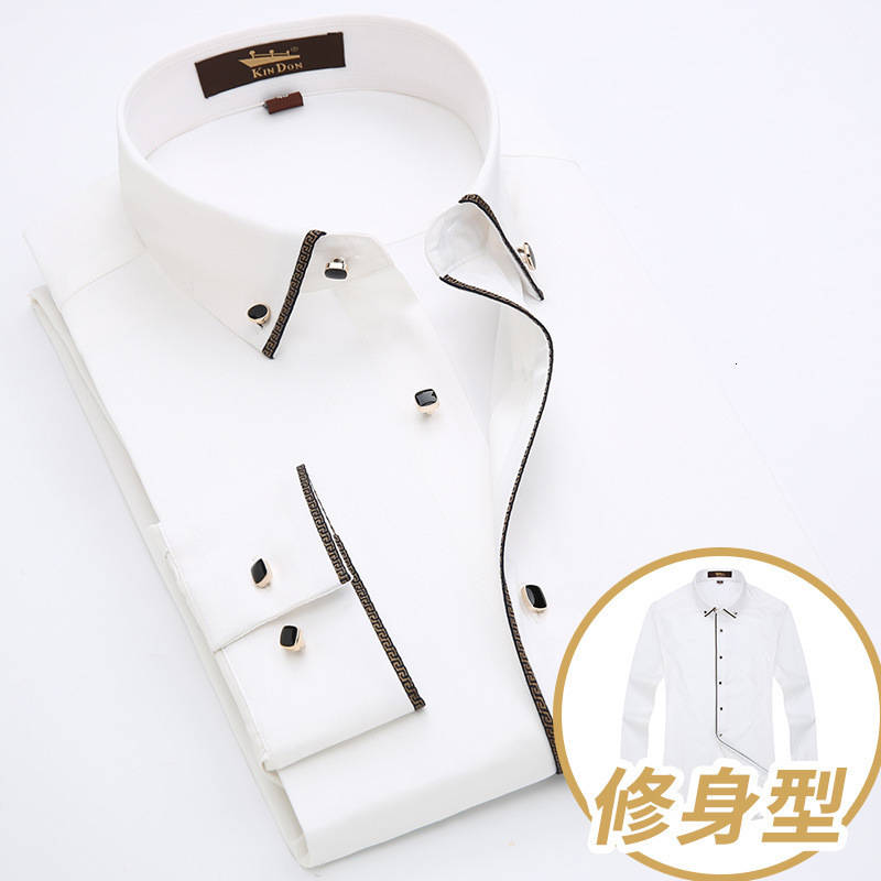 arrival Spring commercial easy care shirt male oversize long-sleeve fashion formal high quality plus size M-7XL8XL9XL 240822