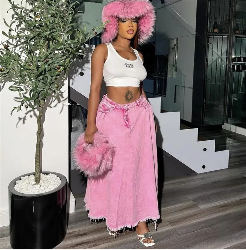 Pink Large Brim Womens Thickened Raccoon Fur Fisherman Hat Bucket Hat Hats For Women 250819