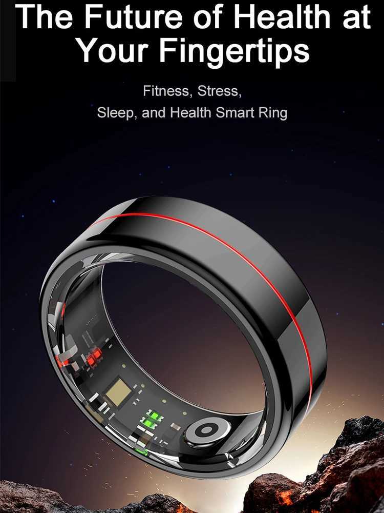 2025 R04 Smart Ring Men Women With Charging Case Health Sleep Monitor 5ATM Waterproof Smart Ring Multi-sport Mode Camera Control W250819