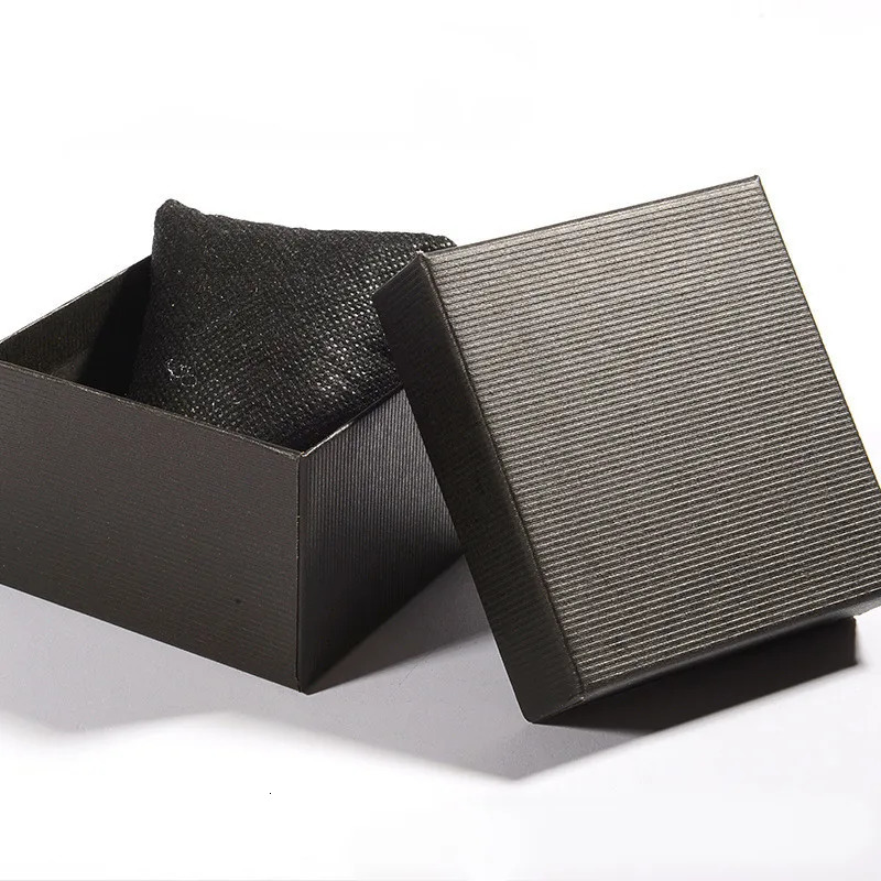 1pc Black Single Watch Gift Box with Pillow Paper Wristwatch Jewelry Display Case Watch Organizer Portable Travel Watch Holder 250819