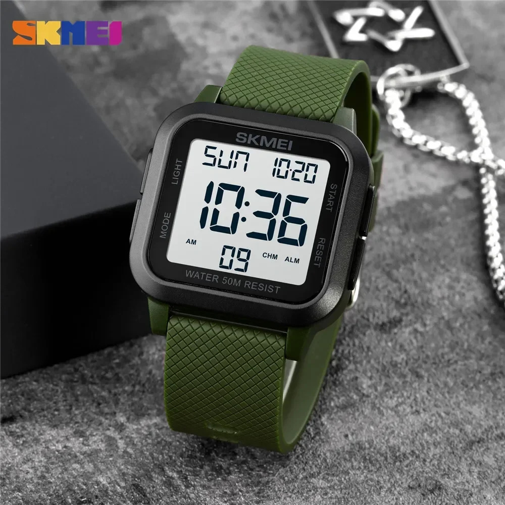 SKMEI 1894 Military Digital Watch for Men Waterproof Mens Electronic Shockproof Sports Wristwatches Countdown 1841 Montre Homme 250819