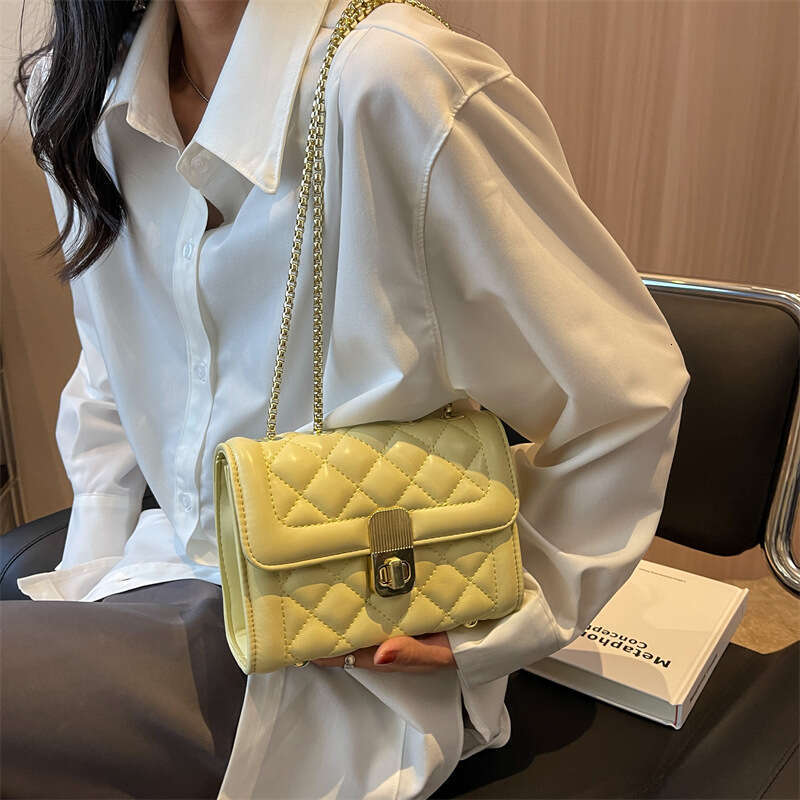Quilted Bags Embroidery for Women 2025 New Versatile Chain Crossbody Designer Trendy Textured Fashion Single Shoulder Small Square Bag