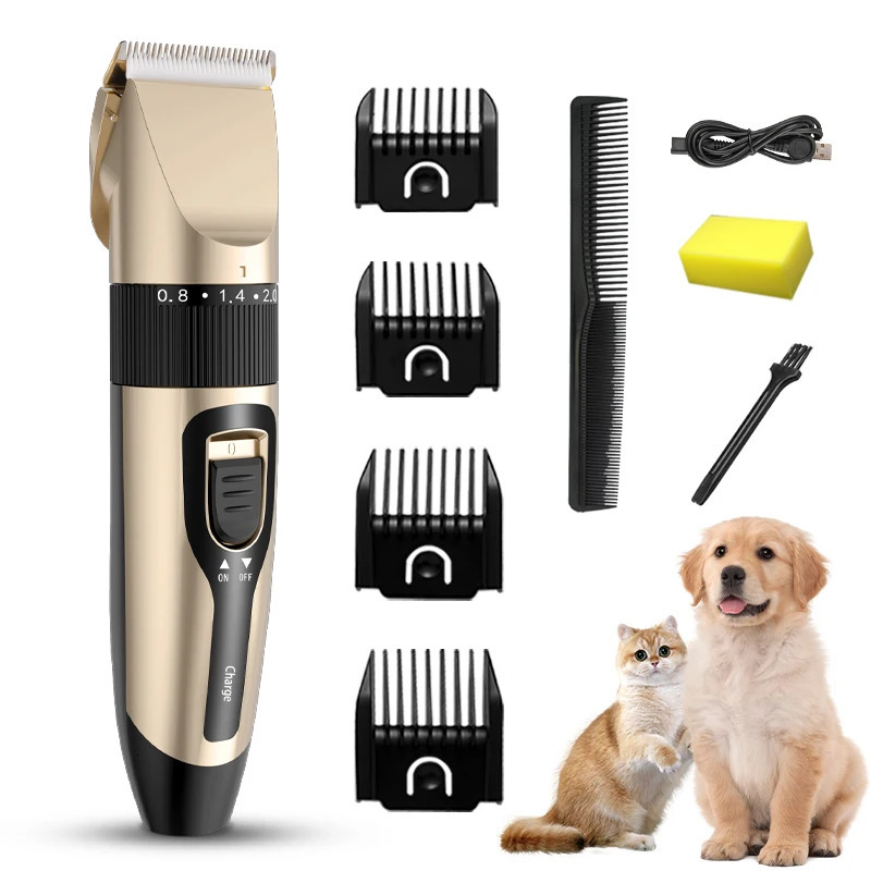 Dog Hair Clippers Electrical Pet Dog Clipper Grooming Trimmer Set For Cat Rabbit Cordless USB Rechargeable Pet Shaving Machine 250813