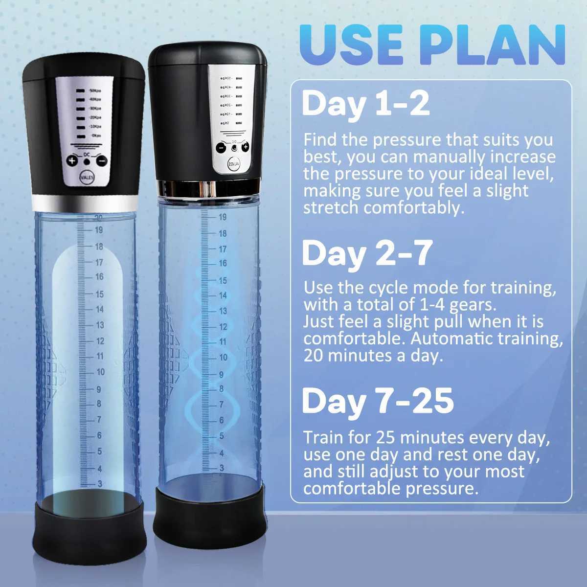 Electric Vacuum Penis Pump for Men Rechargeable Penis Enlargement Extender Pump Masturbator for Men Adult Goods Sex Toy for 18+ XJ250819