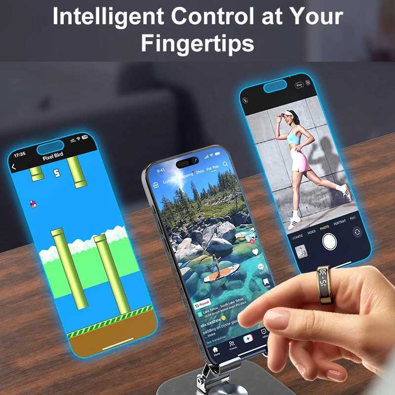 11 12 Smart Ring For Men Women With Wireless Charging Stand Health And Sleep Monitor 5ATM Waterproof Multi-Sport Mode W250819