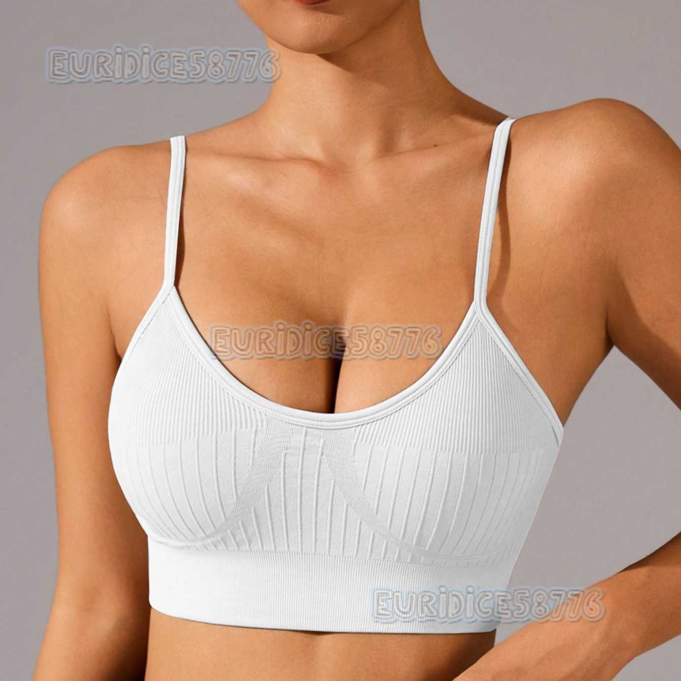 Backless Strap Yoga High-strength Shockproof Sports Bra High Elasticity Push-up Underwear Fitness Wear H250819