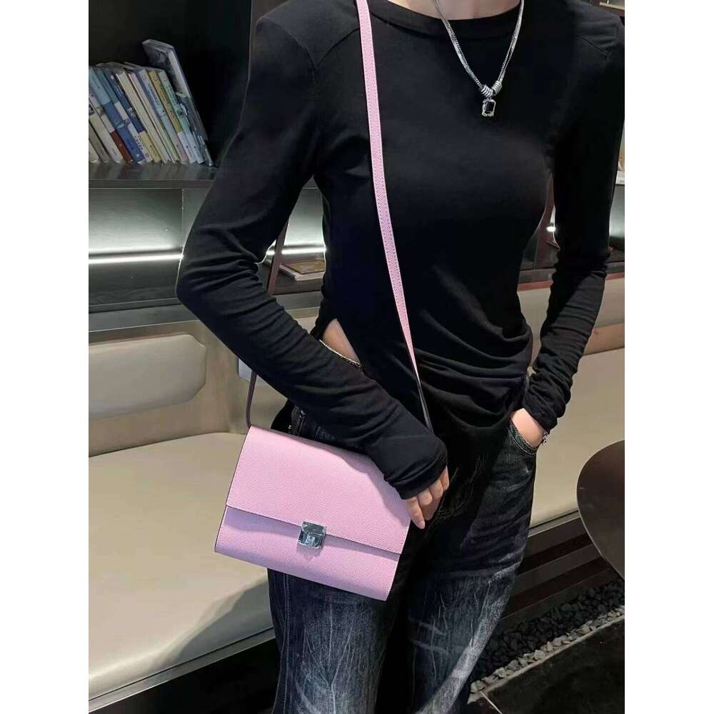 Fashion Palmprint Genuine Leather Small Square Bag High Quality Versatile Single Shoulder Crossbody Bags For Women