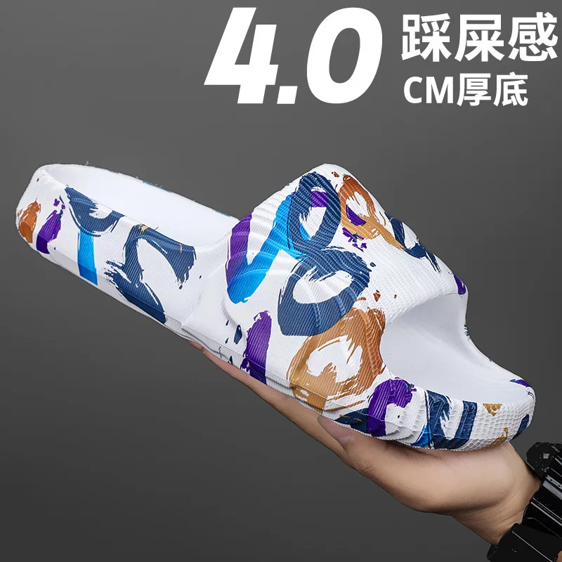 Men's Original Slippers Summer Home Comfortable House Slides Breathable Sandals Flip Flops Non Slip Sole Indoor Living Room Casual Wear