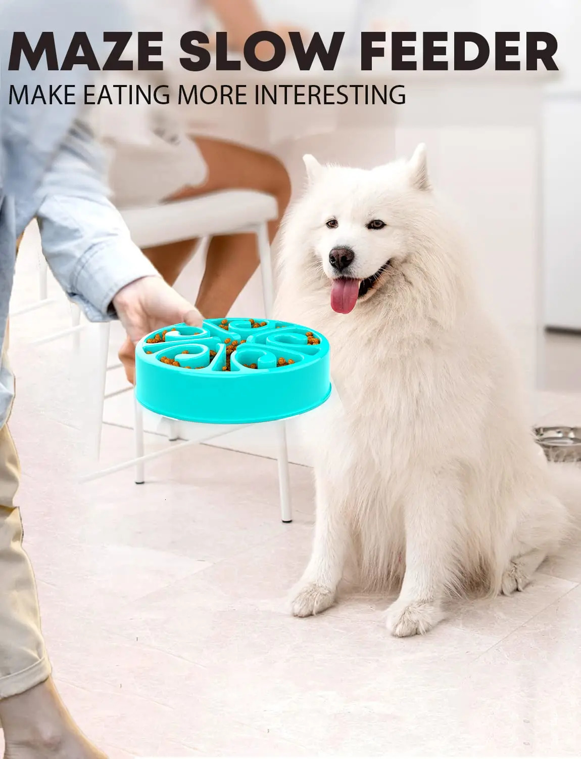 Pet Dog Slow Feeder Bowl Fun Non Slip Anti-Gulping Slower Food Feeding Dishes Eco Dog Bowl for Large Medium Small Dogs Puppy 250813