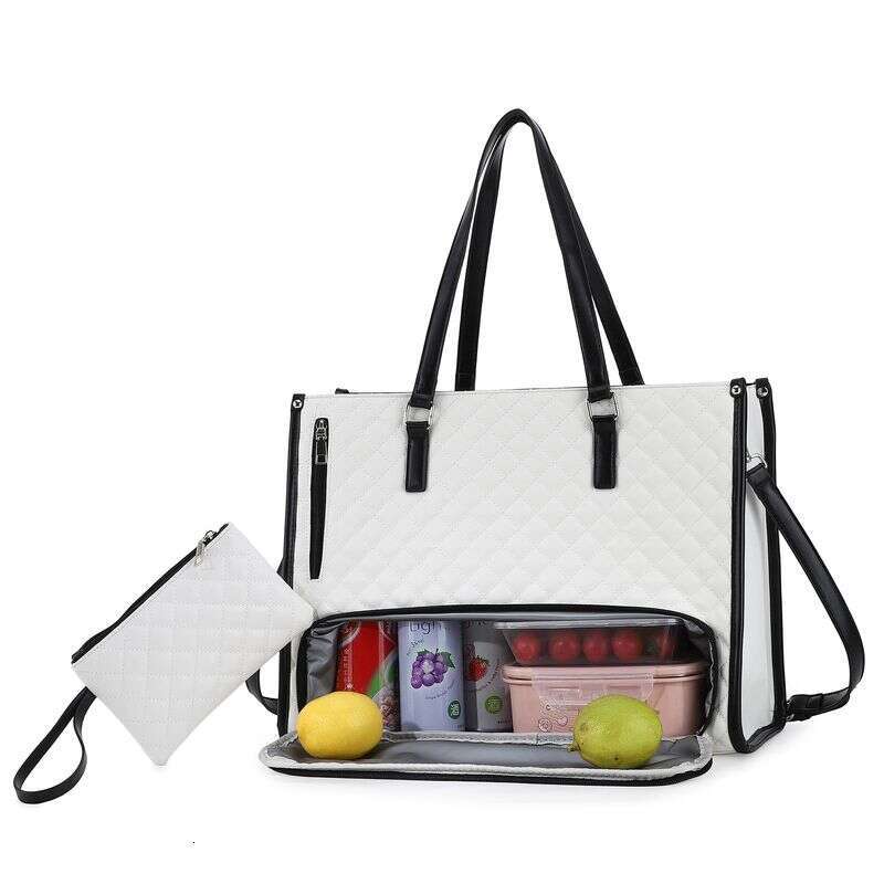 New Capacity Tote Handheld Laptop Storage Office Lunch Box 2-in-1 Shoulder Crossbody Large Bag