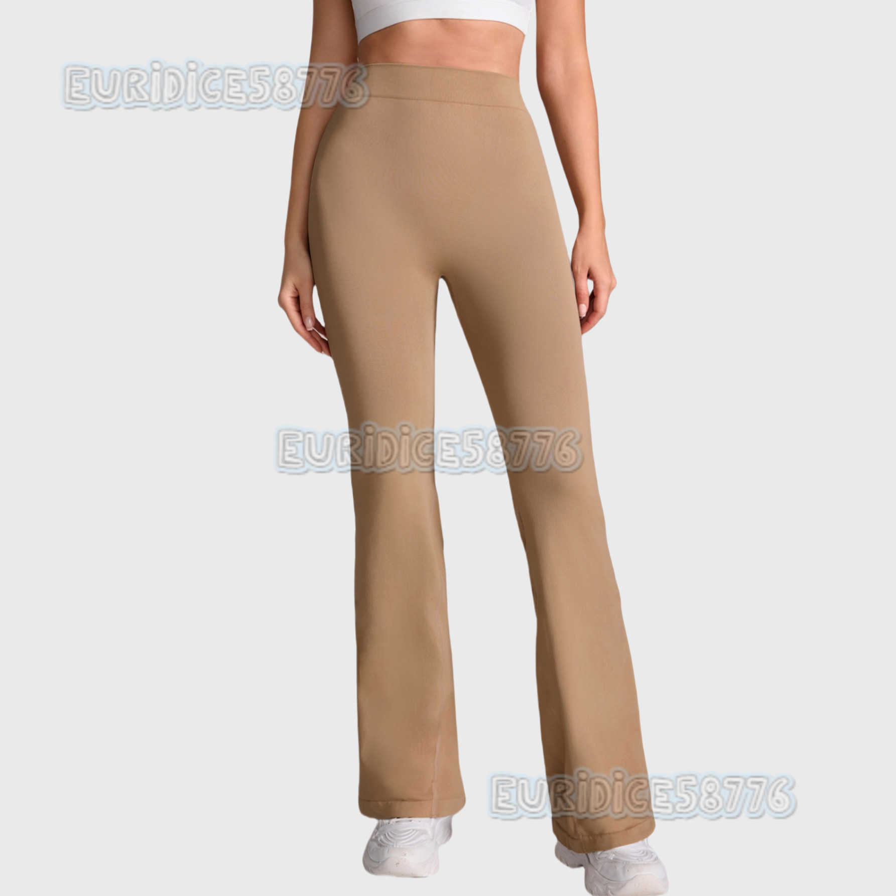 High Waist Tummy Control Yoga Pants Women Deep v Flared Peach Hip Sports Tight Pants High Elastic Running Fitness Long Pants H250819