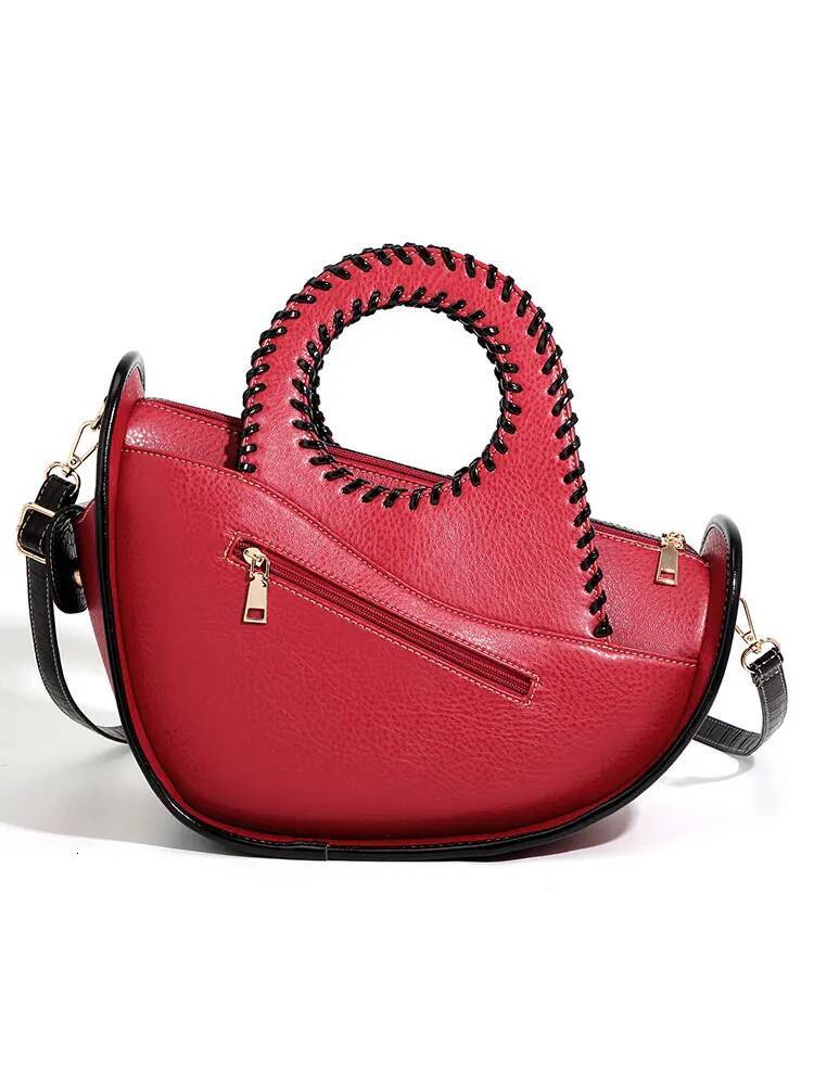 Woman Shoulder High-End Leather Purse Large Capacity Shopping Bag Fashion Designer Women's Top Handle Handbags Crossbody