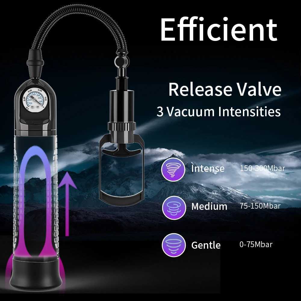 Penis Pump For Male Vacuum Blowjob Sucking Trainer Big Size Erection Enhancement Extender Masturbator Adult For Men Sex Toys XJ250819
